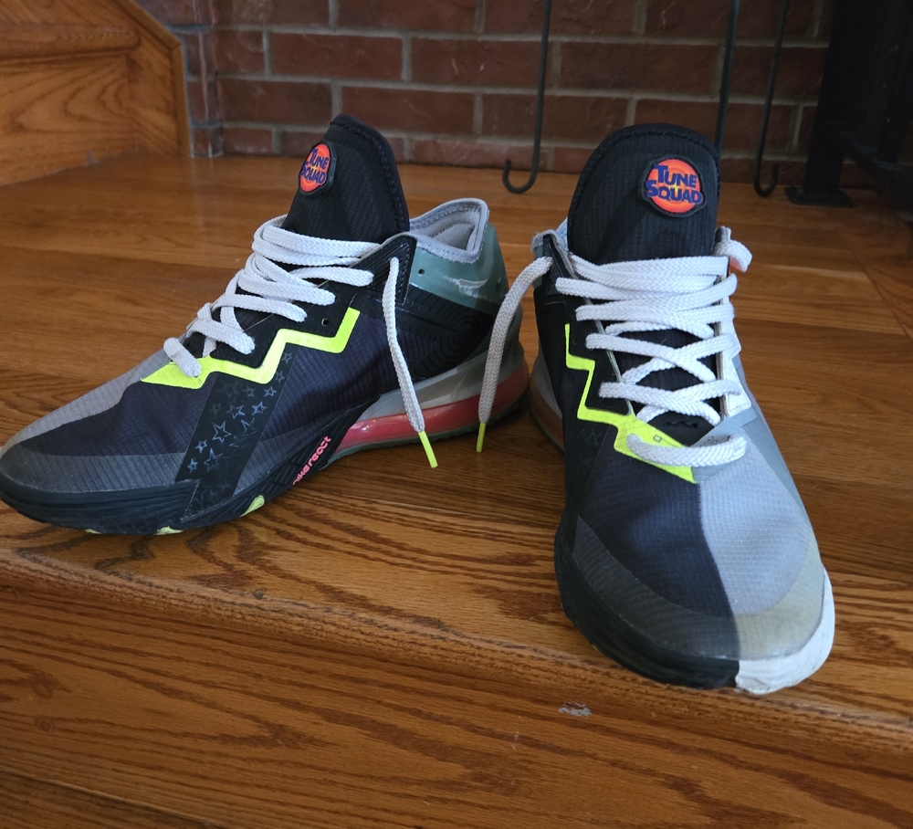 Nike Looney Tunes Sneakers, Black Gray with Yellow Highlights